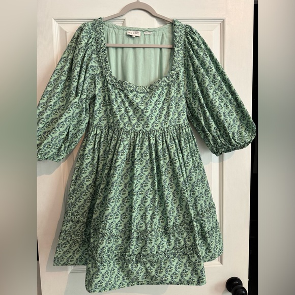 Rhode Daya Mini Dress in Green 8 Womens Floral Cocktail - Picture 2 of 6